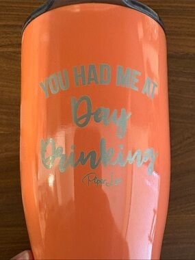 Piper Lou Coral Travel Tumbler with Lid - You Had Me at Day Drinking